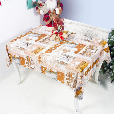 

Gobestart Christmas Cartoon Polyester Tablecloth Washable 150180cm Christmas Tablecloth