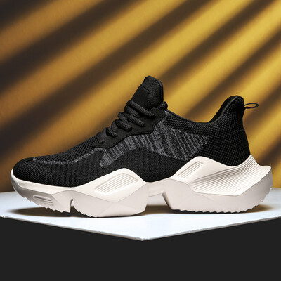 

Large size fashion new sports mens shoes student breathable flying line running shoes casual explosion models 45 46
