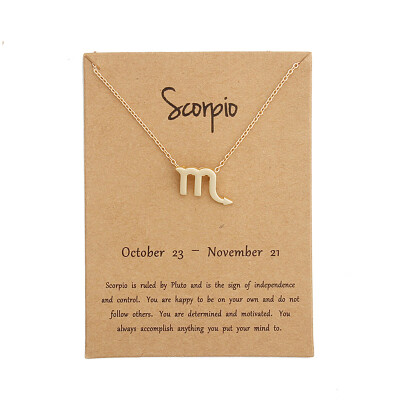 

Star Zodiac Sign 12 Constellation Necklaces Pendants Choker Necklaces for Women Jewelry