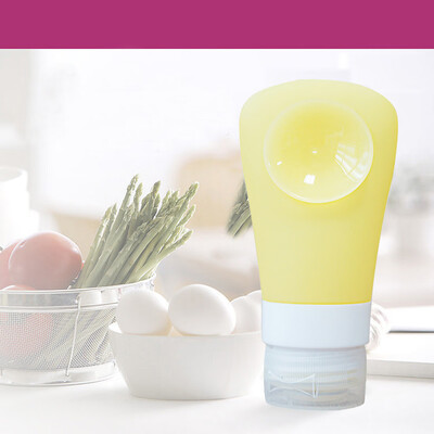 

〖Follure〗Travel Packing Silicone Press Bottles Set Lotion Shampoo Bath Container Blue