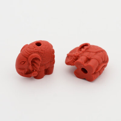 

Cinnabar Elephant Beads Red 17x22x12mm Hole 3mm