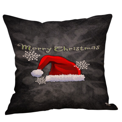 

Tailored Cotton Linen Christmas Tree Zipper Closure Pillow Case Throw Cushion Cover Home