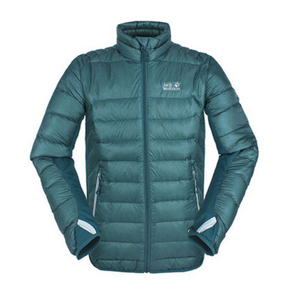 

Wolf claw Jackwolfskin mens winter short paragraph 750 Peng down jacket outdoor warm cotton jacket sports casual shirt 5005161 green 4041 XXL