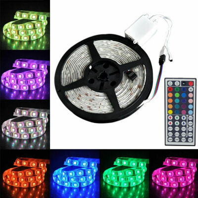 

5M RGB 30 LED Light Strip Lamp 44 key IR Remote 12V 2A Power Supply Waterproof