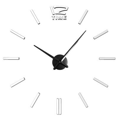 

Large DIY Wall Clock 3D Mirror Effect Stickers Home Decor
