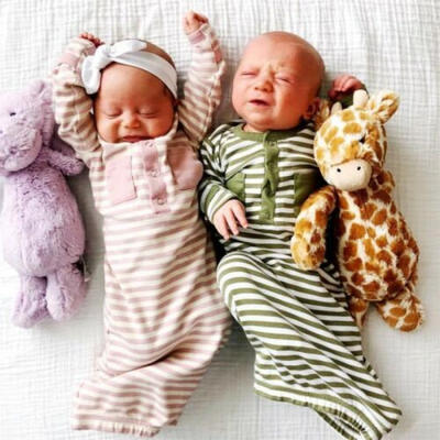 

2PCS Newborn Baby Girl Boy Stripe Swaddle Wrap Blanket Sleeping BagHeadband