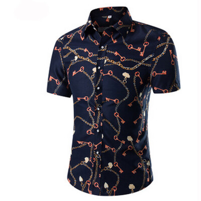 

Luxury Mens Summer Slim Fit Shirt Short Sleeve Stylish Formal Casual Shirt Tops