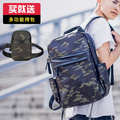 

Ai Biao Backpack Shoulder Bag Mens Fashion Travel Bag Camouflage College StudentsLeisure School Bag Korean Computer Bag