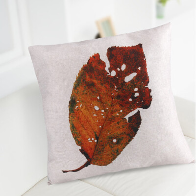 

Cotton Linen Autumn Fall Leaves Throw Pillow Case Cushion CoverPillow CaseFall Leaves Pillow Case