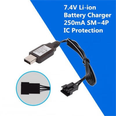 

SM-4P 74V Lipo Battery USB Charger Cable For Toys RC Battery Car Boat Drone Helicopter