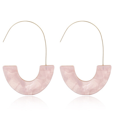 

Geometric Dangle Drop Hook Acrylic Ear Stud Earrings