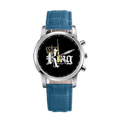 

KING QUEEN Quartz Movement Boys And Girls Watch Fashion Multi-functional Watches KING