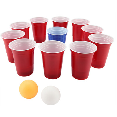 

Greensen Beer Pong Set Beer Pong Drinking Game Set Beer Pong Cups-11 Cups 2 Ping-Pong Balls