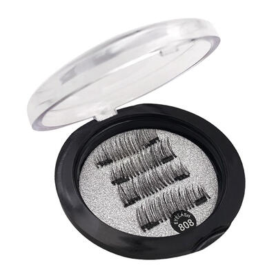 

4pcsBox 6D Magnetic False Eyelashes Double Magnet Eye Lashes Makeup Tool