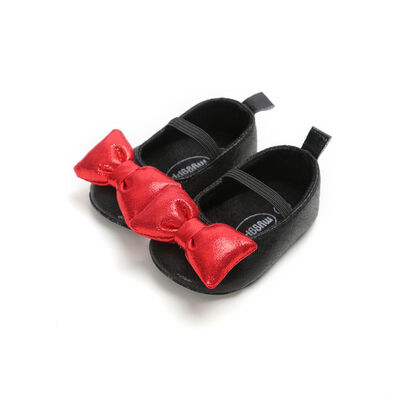 

Big Bow Girl Shoes Newborn Baby Leather Spring New Baby Shoes Cotton Soft First Walkers Princess Shoes 0-18M