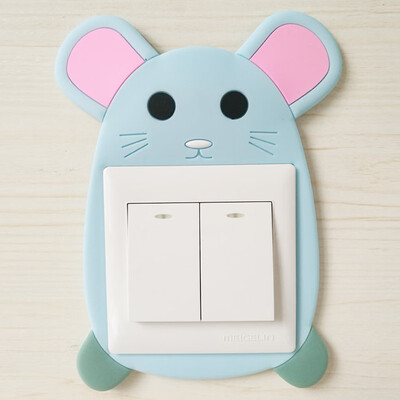 

Cute Cartoon 3D Animal Fluorescent Wall Silicone On-off Switch Stickers Kids