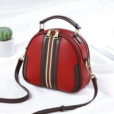 

Viney leather handbags wild Messenger bag Korean shoulder bag portable female mini bag red