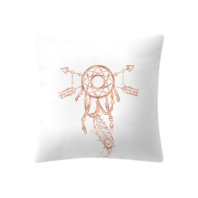 

Siaonvr Rose Gold Pink Cushion Cover Square Pillowcase Home Decoratio