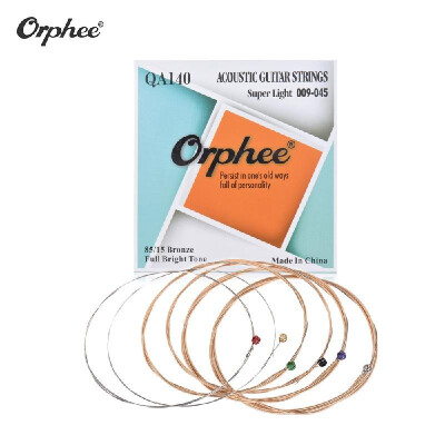 

Orphee QA180 Acoustic Folk Guitar String 6pcsSet013-054 Hexagonal Steel Core 85 15 Bronze Wire Wound Medium Tension