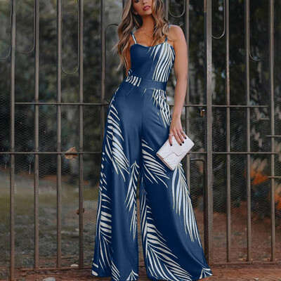 

Starmoon Women Summer Fashion Floral Print Lady Sling Sleeveless Jumpsuit