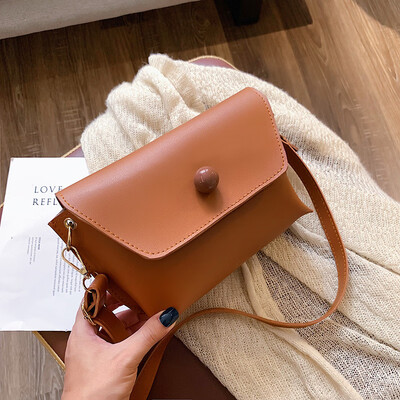 

Western style texture retro casual solid color Messenger bag female 2019 new simple wild fashion temperament shoulder bag