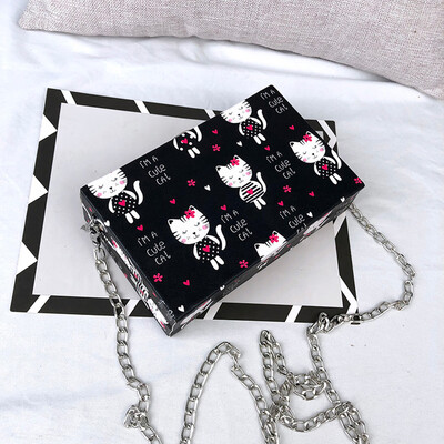 

Tailored Female Chain Small Bag Personality Cartoon Wild Shoulder Bag Messenger Bag