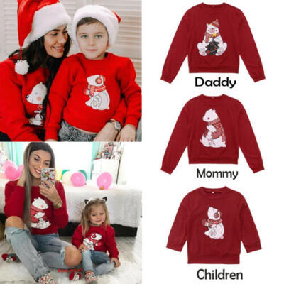 

Family Christmas Womens Mens Kids Santa Claus Casual Sweatshirt Hoodie Pullover