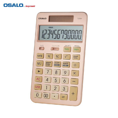 

OSALO Desktop Calculator Tax Function Counter 12-Digits Solar & Battery Dual Power with Large LCD Display for Business Accounting