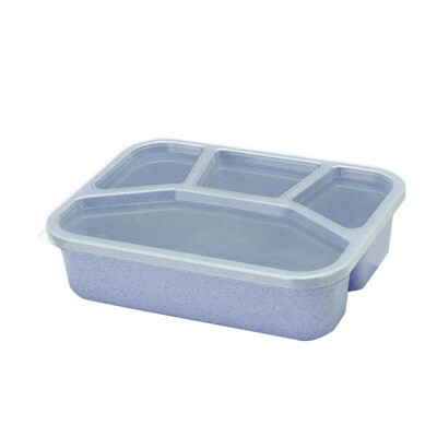 

Portable Wheat Straw PP Bento Lunch Box Container Leak-Proof School Food Case