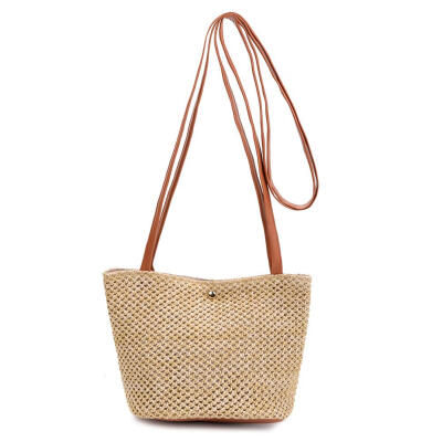 

Vintage Straw Weaving Shoulder Messenger Handbags Women Crossbody Bags