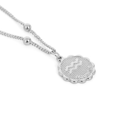 

Star Zodiac Sign 12 Constellation Necklaces & Pendants Choker Beads Coin Necklaces for Women Long Chain Necklace bijoux femme