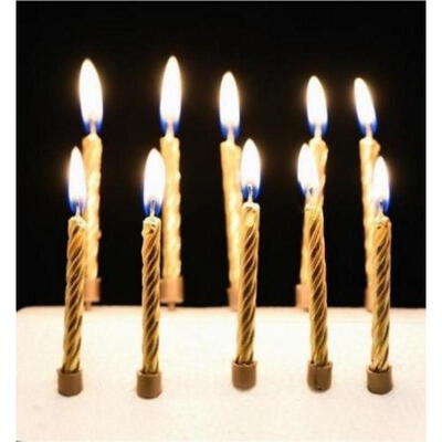 

Gold Silver Happy Birthday Cake Candles Funny Birthday Wedding Xmas Candles