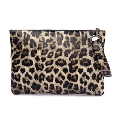 

Leopard Print Portable Wristlet Clutch Women Wallet PU Leather Coin Purse