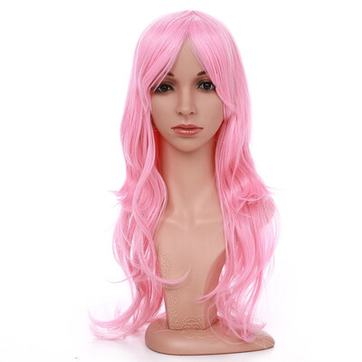 

Long Full Wig with Bangs Ombre Natural Wave Heat Resistant Synthetic Wig Dyeing Color Curly Wavy Cosplay Wigs Costume Dress