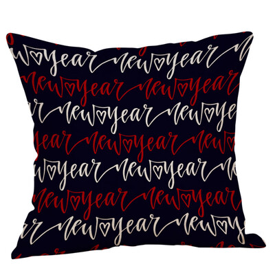 

Tailored Christmas Pillow Case Glitter Cotton Linen Sofa Throw Cushion Cover Home Decor