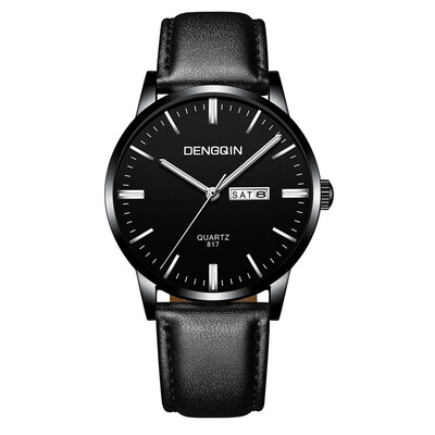 

Gobestart Luxury Quartz Sport Military Stainless Steel Dial Leather Band Wrist Watch