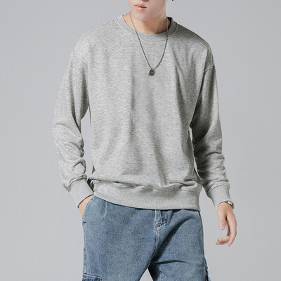

Toponeto Mens New Fashion Autumn Winter Long Sleeved Tops Solid Bottoming T-shirts
