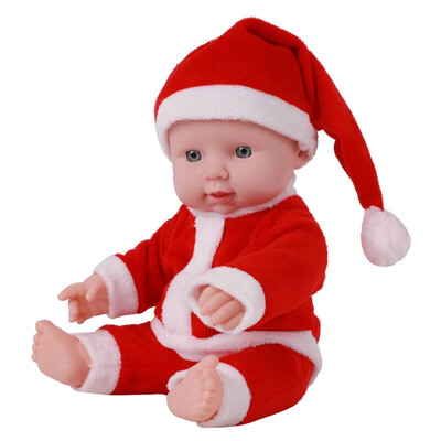 

Siaonvr Lifelike 12 inch Christmas Dolls Washable Soft Body Bbay Play Dolls Toy Gift