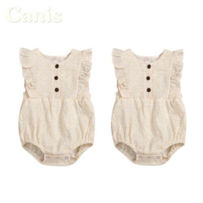 

US Newborn Baby Kids Girls Lace Sleeveless Romper Jumpsuit Bodysuit Cute Outfits