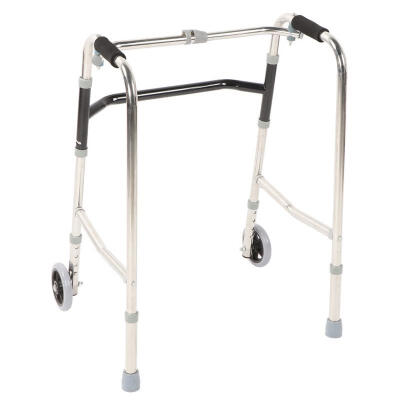 

Greensen Lightweight Medical Folding Walker with Wheels Disabled Elderly Walking Tool