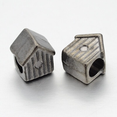 

Alloy European Beads Large Hole Beads Lead Free & Cadmium Free & Nickel Free House Gunmetal Size about 10mm long 9mm wide
