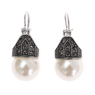 

Vintage Style Simulated Pearl Circle Earrings Brincos Anti-allergy Retro Jewelry Gift Jewelry