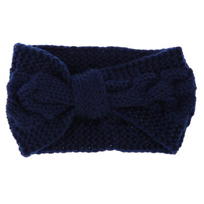 

Women Autumn Winter Twist Crochet Head Wrap Headband Knit Bow Hair Band