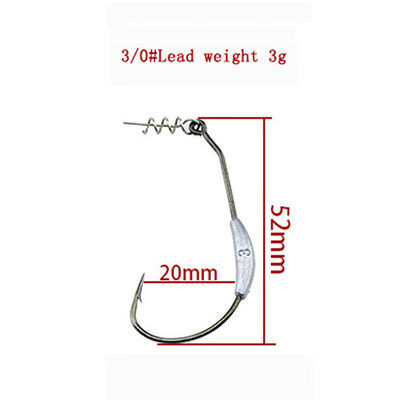 

2g25g3g Afishlure Barbed Lead Fishing Crank Hook Fit for Rigs Fishing Tackle Hooks 5pcslot