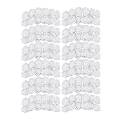

144pcs 2cm Foam Rose Artificial Bouquet Multicolor Rose Wedding Decoration