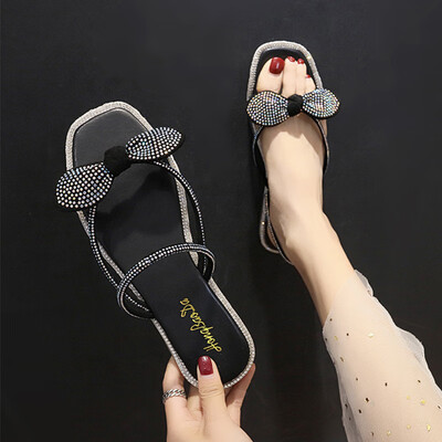 

Summer Korean version two Roman sandals fairy wind ins tide students Baitao flat bottom beach sandals