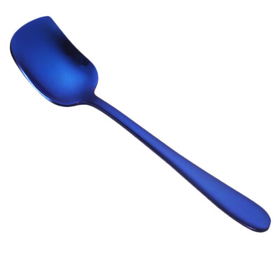 

Siaonvr Colorful Spoon Handle Spoons Flatware Ice Cream Drinking Tools Kitchen Gadget BU