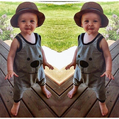 

Newborn Baby Boy Girl Infant Cotton Outfit Jumpsuit Romper Bodysuit Clothes 0-24M