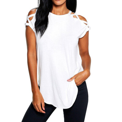 

Starmoon Womens Casual Solid Short Sleeved T-Shirt Tunic Blouse Tops