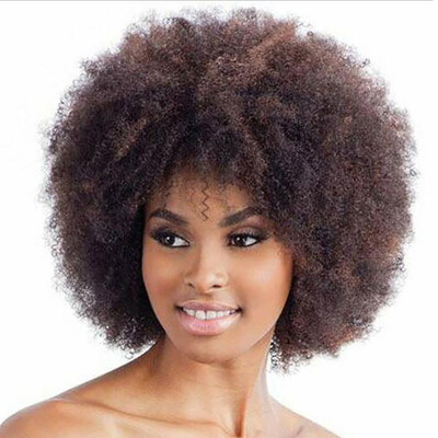 

Tailored Brown Synthetic Curly Wigs for Women Short Afro Wig African American Natural